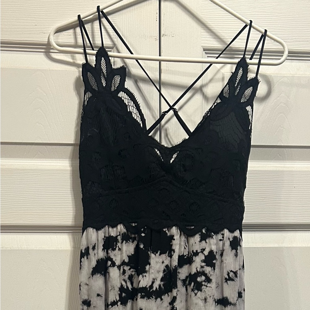 Crochet Detail Long Maxi Dress